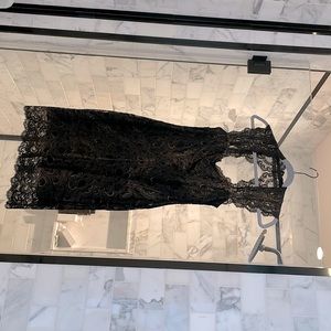 Black and gold lace Nicole Miller dress